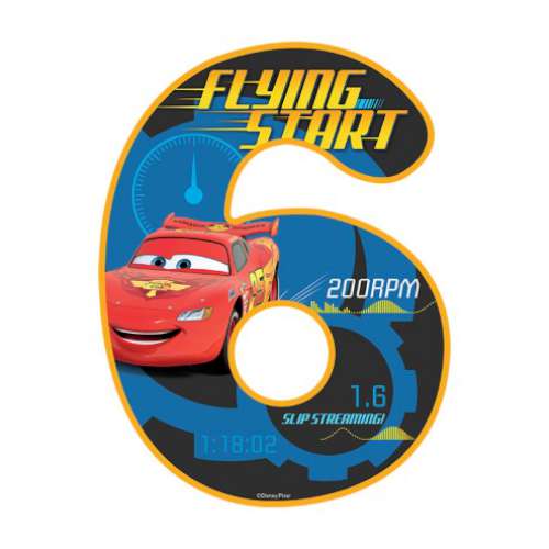 Lightning Mcqueen Number 6 Edible Icing Image - Click Image to Close